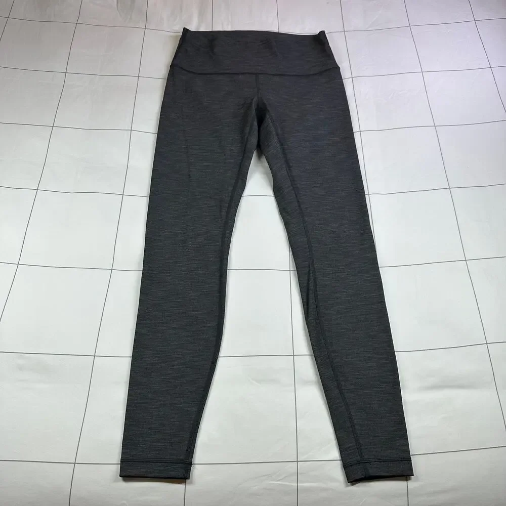 Lululemon Leggings Womens 8 Gray Wunder Under Hi Rise Brushed 28